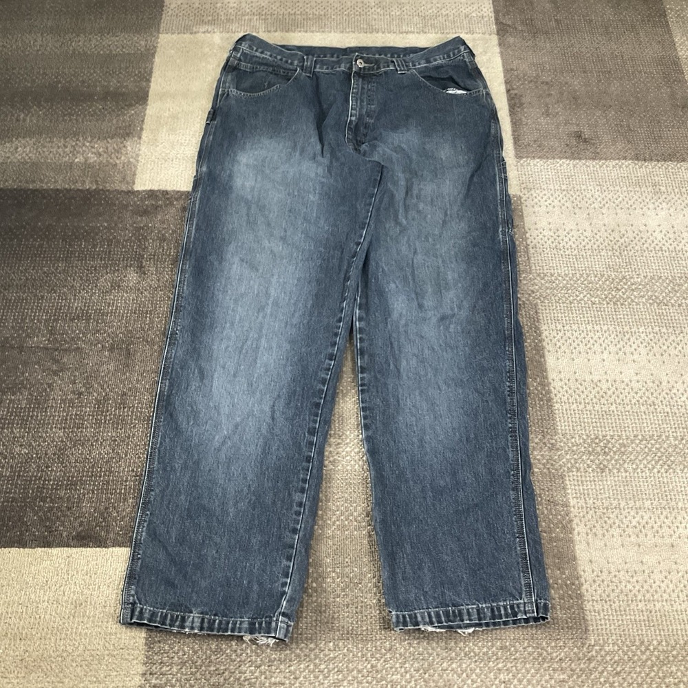 Wrangler Carpenter Jeans Mens‎ Size 38X30 Workwear Blue Denim Dark Wash